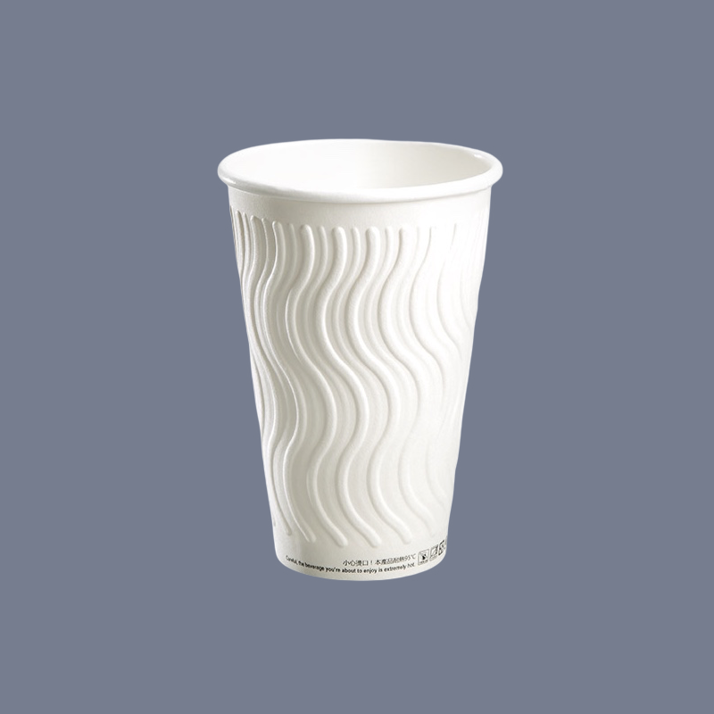 雙層咖啡杯16oz (波浪)