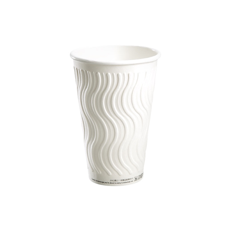 雙層咖啡杯16oz (波浪)
